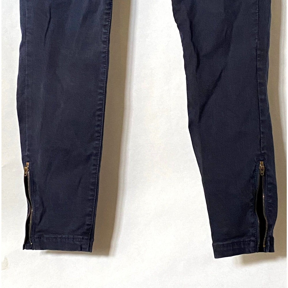 Joie Womens Park Skinny Pants 29 Navy Blue Utility Cargo Lyocell Blend Calf Zips - Picture 2 of 16